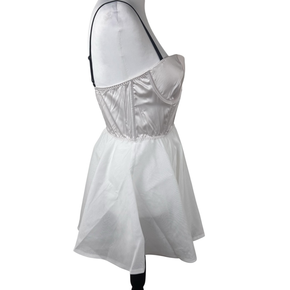 NWT Victoria's Secret White Corset Bustier Bow Slip Dress Bridal Wedding Medium - Picture 4 of 10